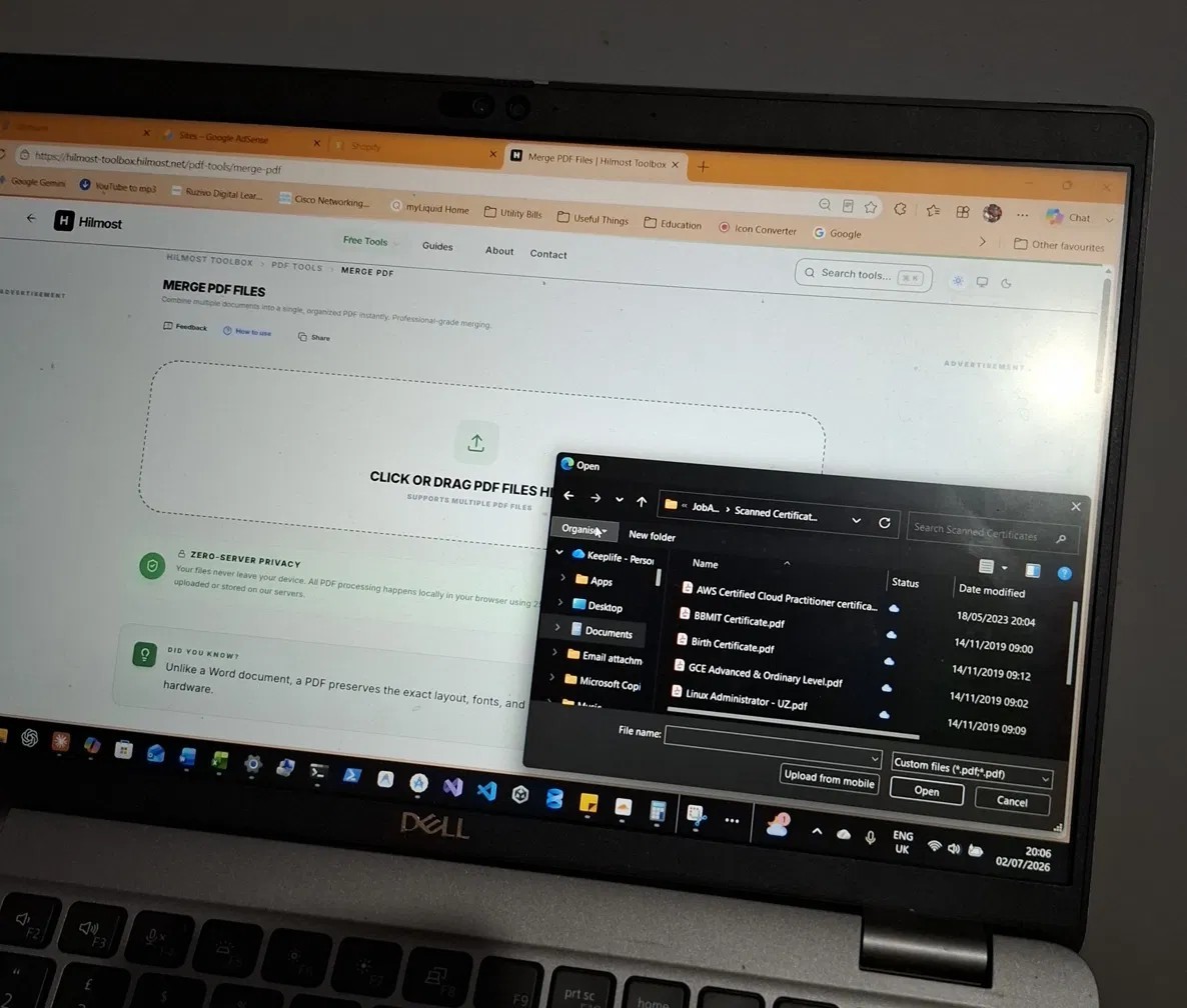 Merging documents on Hilmost Toolbox